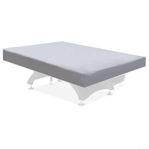 Langlebige, wasserdichte Billardtischabdeckung mit elastischem Kordelzug, passend für 2,1 m Tische und bietet Schutz vor Staub, Regen, Schnee und anderem Wetter (grau, 2,1 m) von AugustknowU