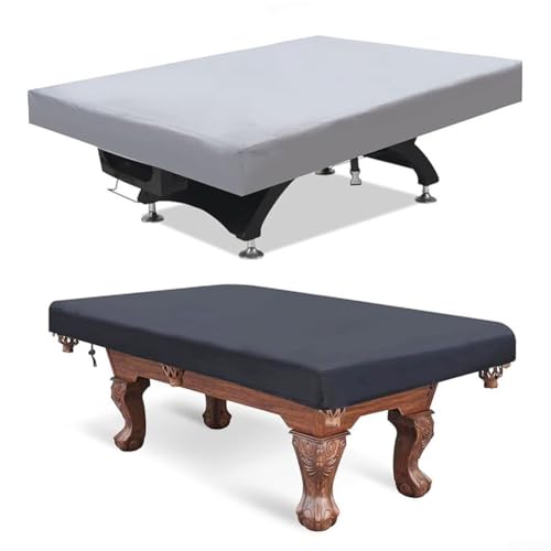 Langlebige, wasserdichte Billardtischabdeckung mit elastischem Kordelzug, passend für 2,1 m Tische und bietet Schutz vor Staub, Regen, Schnee und anderem Wetter (schwarz, 2,1 m) von AugustknowU