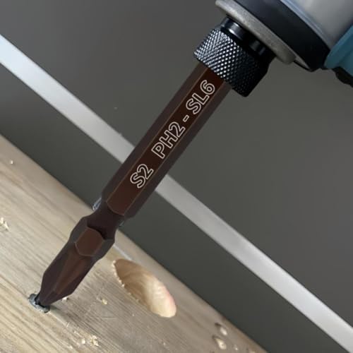 Magnetische doppelseitige Schraubendreher-Bits, Kreuzschlitz, SL6, Metall-Bits für Heimwerker und professionellen Gebrauch, mehrere Packungsgrößen (20 Stück) von AugustknowU