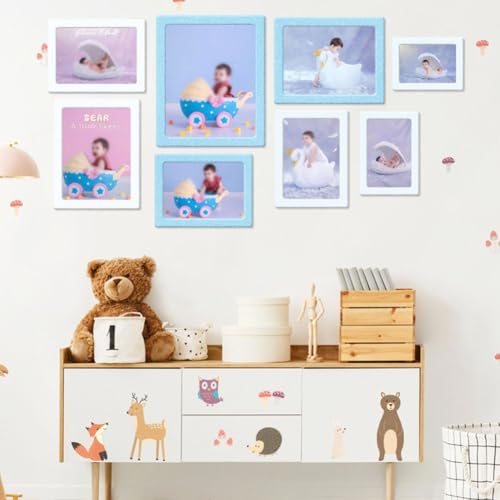 Magnetischer Bilderrahmen zum Präsentieren von Erinnerungen an Kühlschränken und Schließfächern, 12,7 cm, Blau Magnetischer Bilderrahmen zum Präsentieren von Erinnerungen an Kühlschränken und Schließfächern, 12,7 cm, Blau von AugustknowU