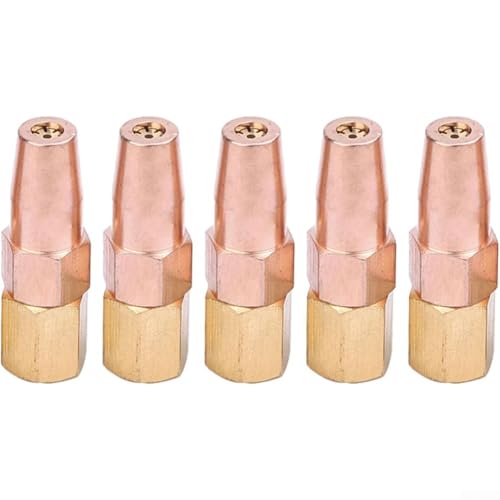 Messing-Schweißdüsenspitze für Oxy-Propan für H016 Brenner, 5 Stück, geeignet für Grundierung und Wärmeausdehnungsarbeiten (1,1 mm) von AugustknowU