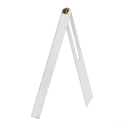 Multifunktionales bewegliches Lineal für verstellbare Holzbearbeitung, Markierungslehre, Edelstahl, T-Typ, Abschrägung mit gerändelter Messingmutter (15 cm) von AugustknowU