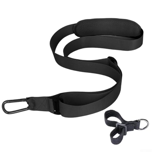 Nylon-Saitentrimmergurt mit Metallhaken und abnehmbarem, gepolstertem Geschirr zur Unterstützung längerer Gartenarbeit mit reduzierter körperlicher Belastung (schwarz) von AugustknowU