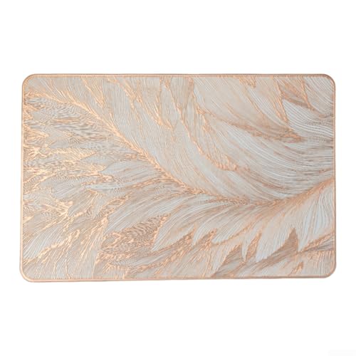 Ölbeständige und wasserdichte isolierte Essmatten, hergestellt aus PVC, für den Einsatz in Hotels, Restaurants und zu Hause (Roségold) von AugustknowU