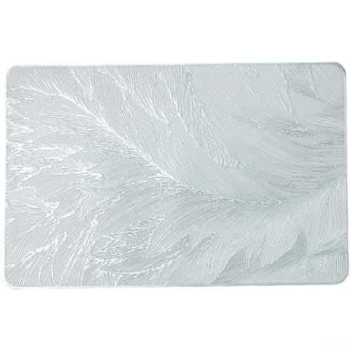 Ölbeständige und wasserdichte isolierte Essmatten, hergestellt aus PVC, für den Einsatz in Hotels, Restaurants und zu Hause (Silber) von AugustknowU
