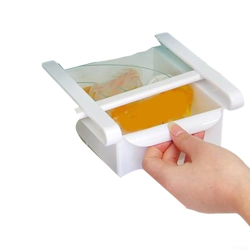 Produce Container 1 PCS Stackable Plastic Basket for Refrigerator to Maintain Freshness of Fruits Vegetables Berries Meat (White) von AugustknowU