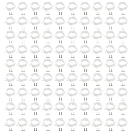 Robuste Lichtclips für Außenleuchten Modell H706, entworfen für sichere Installation, mit doppelter Befestigung und wetterbeständigem Material, mehrere Stückzahlen (90 Stück) von AugustknowU