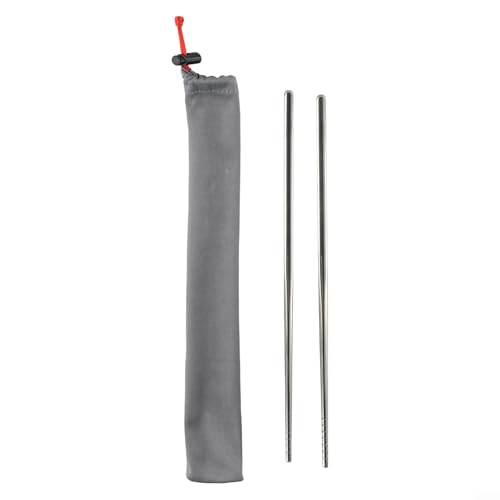 Rutschfeste, leichte Essstäbchen, ideal für Abenteuer zu Hause und im Freien, mit leicht zu tragender Tasche (Politur 230 mm) von AugustknowU