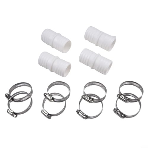 Schlauchadapter für 38 mm Schläuche mit robusten Klemmen, perfekt für Sandfilter und Tauchpumpen (4+8) von AugustknowU