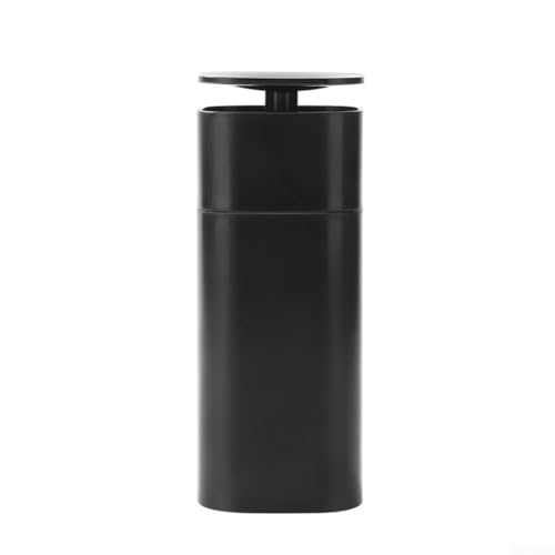 Seifenspender, 500 ml, mit auslaufsicherer Dichtung und breiter Öffnung für einfaches Nachfüllen, geeignet für Shampoo, Duschgel, Seife (schwarz) von AugustknowU