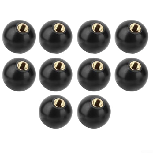 Set mit 10 Kugelknäufen für Werkzeugmaschinen mit Kupfergewinde und Bakelit-Material, entwickelt für Haltbarkeit und reibungslose Handhabung in industriellen Gerätesteuerungen (M10 x 35 mm) von AugustknowU