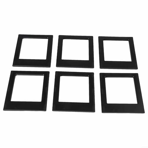 Set mit 6 magnetischen Acrylrahmen für Instax- und K-Fotokarten, perfekt für die Präsentation von Fotos auf Metalloberflächen wie Kühlschränken und Aktenschränken (schwarz) von AugustknowU