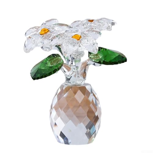 Sleek For Crystal Glass Small Vase A Stylish Addition To Your Home Decor Collection (White) von AugustknowU