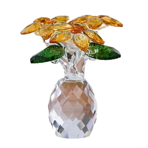 Sleek For Crystal Glass Small Vase A Stylish Addition To Your Home Decor Collection (Yellow) von AugustknowU