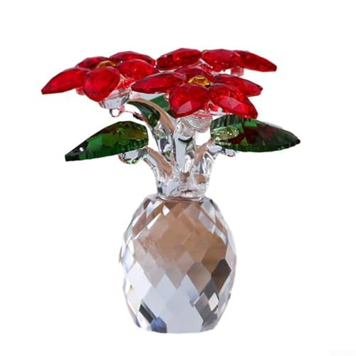 Sleek For Crystal Glass Small Vase A Stylish Addition To Your Home Decor Collection (red) von AugustknowU