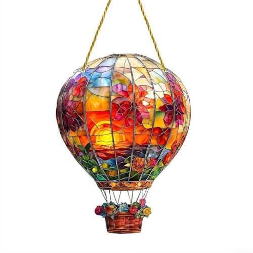 Sonnenfänger für Außenfenster mit Acryl-Heißluftballon-Motiv, erzeugt bunte Sonnenlichtmuster und schützt Vögel vor Fensterkollisionen Sonnenfänger für Außenfenster mit Acryl-Heißluftballon-Motiv, erzeugt bunte Sonnenlichtmuster und schützt Vögel vor Fensterkollisionen von AugustknowU