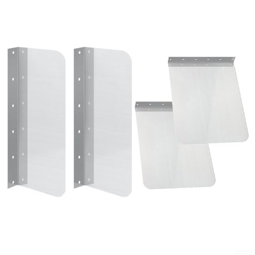 Spritzschutz Edelstahl für Spüle Wandmontage 2er Set mit Schrauben zur effektiven Verschüttenvermeidung (groß) von AugustknowU