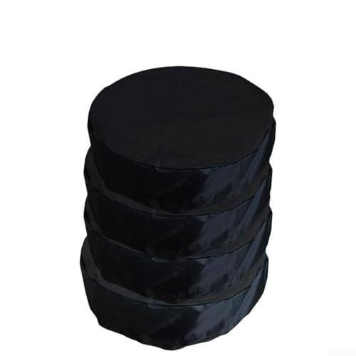 Staubdichte Abdeckung für Auto-Ersatzreifen aus 210D Oxford-Tuch mit Kordelzug für eine sichere und verstellbare Passform (schwarz, 80 x 47 cm) von AugustknowU