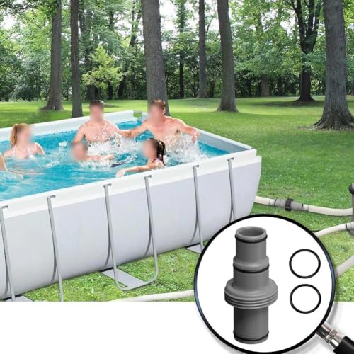 T-Form Poolschlauchverbinder 38mm und 32mm für Filtersysteme, kompatibel mit mehreren Poolschlauchadaptern inkl. und (3.8 cm bis 1.25) von AugustknowU
