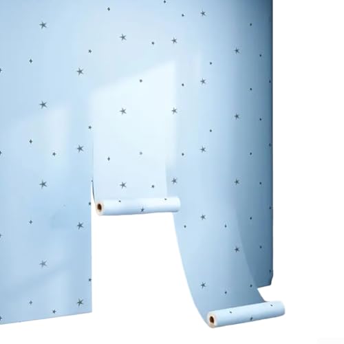 Wasserdichte PVC-Wandaufkleber mit Cartoon-Stern, für Schlafzimmer und andere Räume, selbstgestaltend, für einfaches Anbringen und sauberes Entfernen ohne (die blauen Sterne) von AugustknowU