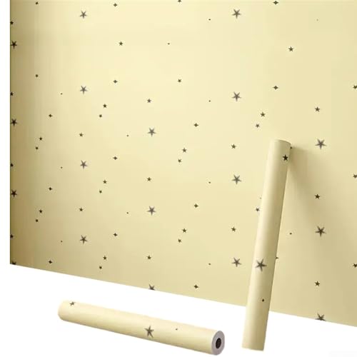 Wasserdichte PVC-Wandaufkleber mit Cartoon-Stern, für Schlafzimmer und andere Räume, selbstgestaltendes Design für einfaches Anbringen und sauberes Entfernen ohne (gelbe Sterne) von AugustknowU
