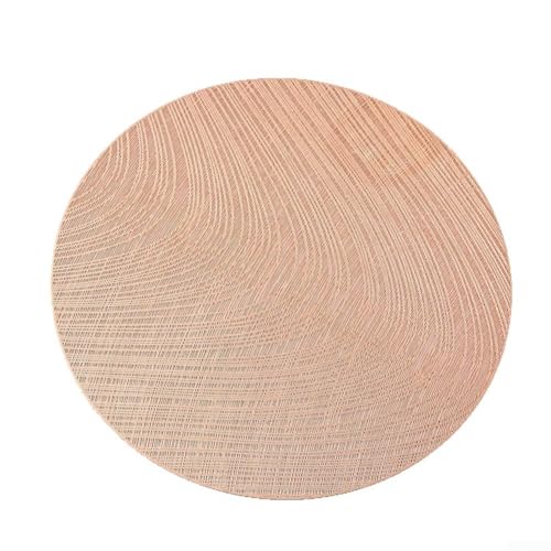 Wasserdichte und ölbeständige, isolierte Vinyl-Esstischmatten, Set von 6 mit gepresstem liniertem Muster, für Restaurants und Hotels, die elegante Tischsets benötigen (Roségold) von AugustknowU
