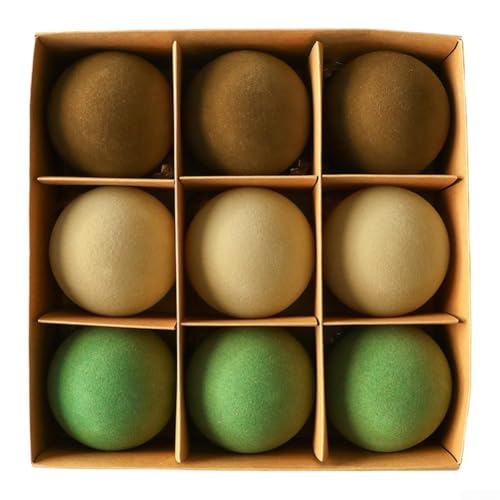 Weihnachts-Samtkugel-Ornament-Set für Baum, Kamin, Kranz und Innendekoration, Plüsch-Textur-Dekorationen zur Erhöhung für festliche Atmosphäre mit mehreren Größen (f) von AugustknowU