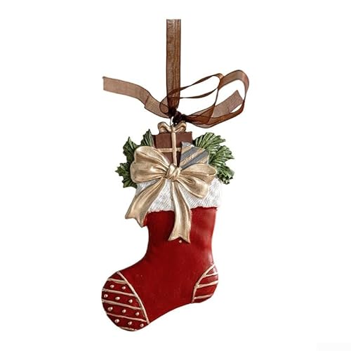 Weihnachtsbaum-Ornamente aus Kunstharz mit Schnur zum Aufhängen für dekorative Verwendung bei Feiertagen, Hochzeiten und Partys, die dauerhafte festliche Attraktivität bieten (Socken) von AugustknowU