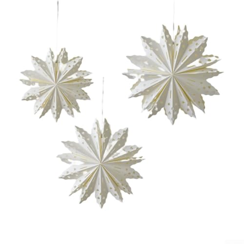Weihnachtsdekoration zum Aufhängen mit 3D-Schneeflocken-Papierornamenten für Zuhause, Party und Fenster, um das saisonale festliche Gefühl zu verbessern (Schneeflocke, 3 Sets B) von AugustknowU