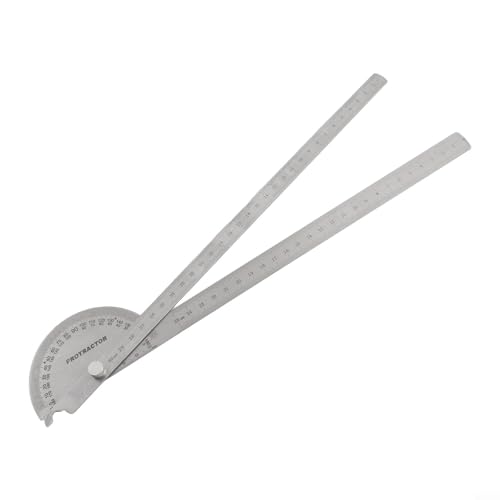 Winkelmesser Winkelmesser Lineal für genaue Messung Edelstahl Werkzeug für verschiedene professionelle Anwendungen (90x300) von AugustknowU