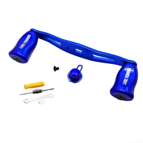 Wipparmgriff aus Aluminiumlegierung mit Doppellagern für FAIWA für ABU für TATULA Serie Angelrollen, geeignet für Wurfrollen und Trommelrollen-Anwendungen (linke Hand blau) von AugustknowU