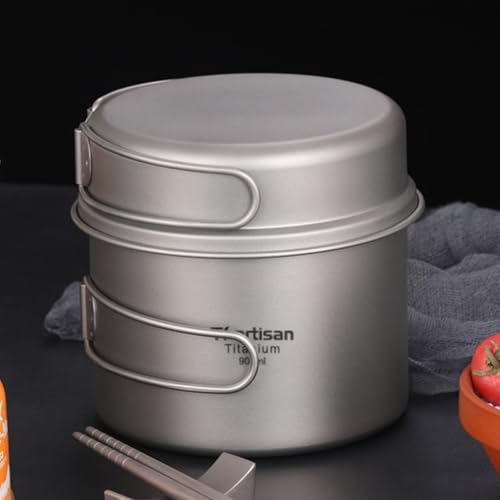 und leichtes Camping-Kochgeschirr inklusive 900 ml Topf, 1100 ml Topf und 350 ml Bratpfanne für Ihr nächstes Abenteuer (2 1100 ml) von AugustknowU