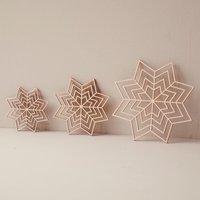Holz Stern Felis/Holzsterne Als Geschenkanhänger Weihnachtsschmuck von AugustundGertrude