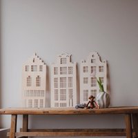 xxl Grachtenhäuser Ca. 57x 28cm/Dekoidee Kinderzimmer Natürliche Dekoration Scandi Style von AugustundGertrude