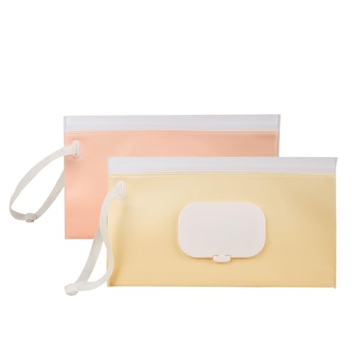 Auiremrti 2er Set Feuchttücher Box Mit Klickverschluss - Wiederverwendbare Feuchttücherbox Für Baby - wasserdichte Tasche Für Unterwegs In Beige Auiremrti 2er Set Feuchttücher Box Mit Klickverschluss - Wiederverwendbare Feuchttücherbox Für Baby - wasserdichte Tasche Für Unterwegs In Beige von Auiremrti
