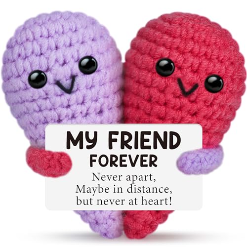 Auiremrti Lustige Gehäkelte Liebesgeschenke für Meinen Ewig Besten Freund,Freundschafts-Bestie-Geburtstagsgeschenke,Kleine Süße Handgemachte Stricksachen von Auiremrti