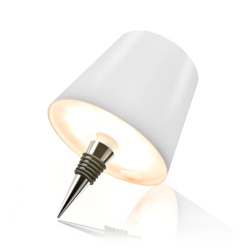 Auirshiky LED Akku Flaschenlampe, Tischlampe Kabellos Touch Control 5000 mAh mit Stufenlos Dimmbarer 3 Farbmodi, Tragbare Wiederaufladbare Tischlampe für Innen und Außen Restaurant Schlafzimmer Auirshiky LED Akku Flaschenlampe, Tischlampe Kabellos Touch Control 5000 mAh mit Stufenlos Dimmbarer 3 Farbmodi, Tragbare Wiederaufladbare Tischlampe für Innen und Außen Restaurant Schlafzimmer von Auirshiky