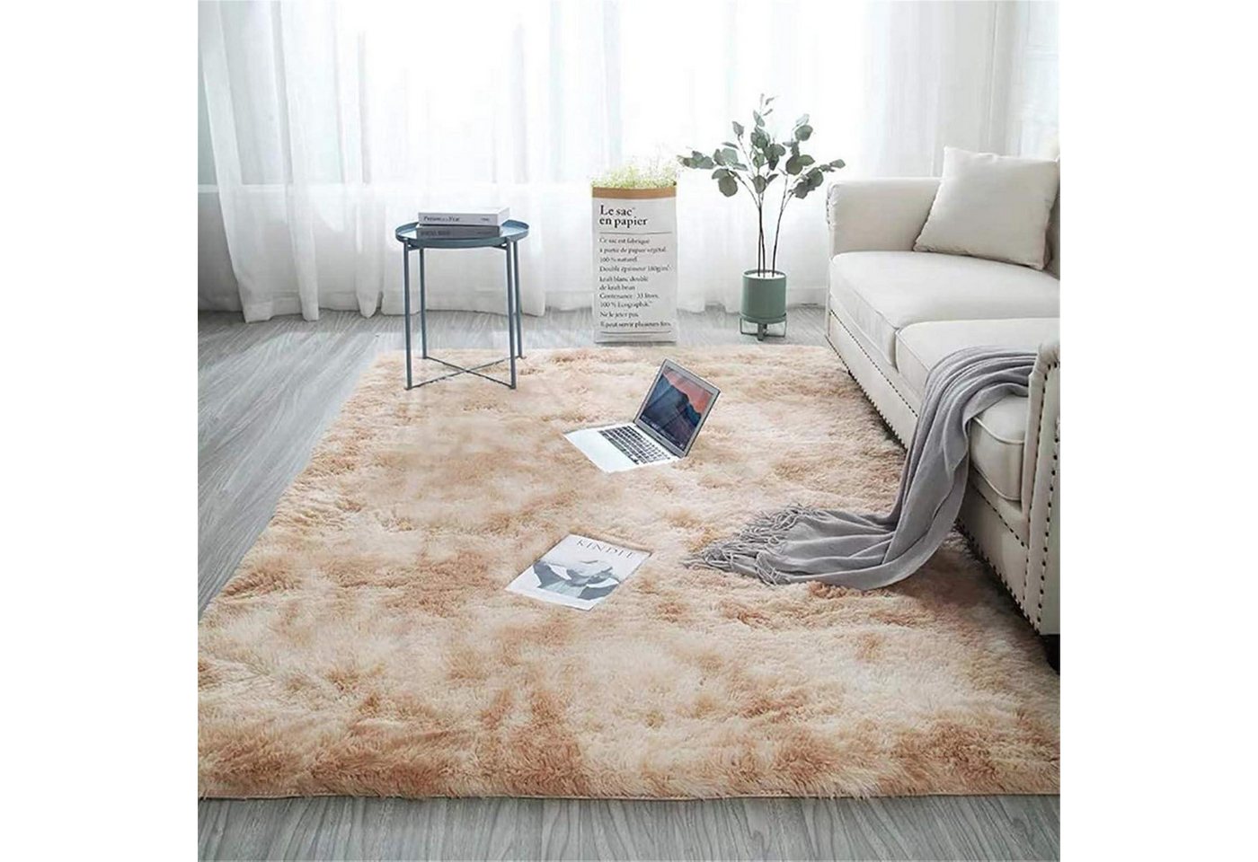 Aujelly Hochflor-Teppich Soft Shaggy Teppich Waschbar Flauschig Neu Dunkelgrau 60 x 120 cm Aujelly Hochflor-Teppich Soft Shaggy Teppich Waschbar Flauschig Neu Dunkelgrau 60 x 120 cm von Aujelly