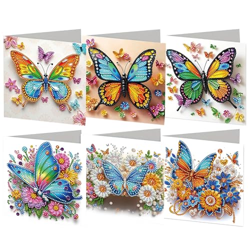 6PCS DIY Diamond Painting Greeting Card Set Snowflakes Pattern Rhinestone Diamond Art Mosaic Postcards Diamond Art Greeting Cards for Birthdays Thanksgiving & Special Occasion 6PCS DIY Diamond Painting Greeting Card Set Snowflakes Pattern Rhinestone Diamond Art Mosaic Postcards Diamond Art Greeting Cards for Birthdays Thanksgiving & Special Occasion von Aukojoy
