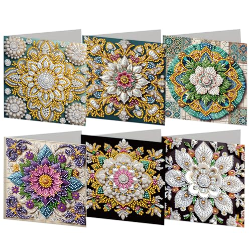6PCS DIY Diamond Painting Greeting Card Set Snowflakes Pattern Rhinestone Diamond Art Mosaic Postcards Diamond Art Greeting Cards for Birthdays Thanksgiving & Special Occasion 6PCS DIY Diamond Painting Greeting Card Set Snowflakes Pattern Rhinestone Diamond Art Mosaic Postcards Diamond Art Greeting Cards for Birthdays Thanksgiving & Special Occasion von Aukojoy