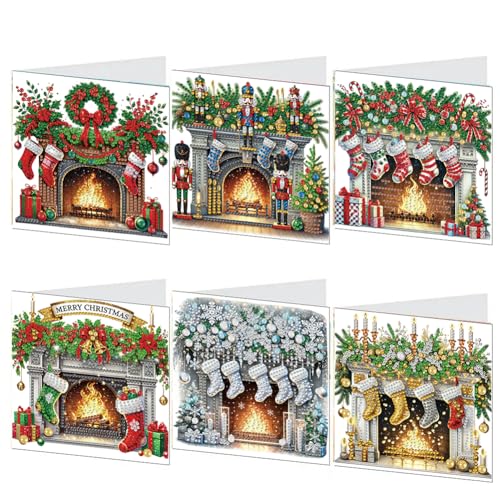 Aukojoy 6er DIY Diamantmalerei Grußkarten Set Weihnachts-Blumenmuster Strass Diamant Kunst Mosaik Postkarten Diamantkunst Grußkarten für Weihnachten Geburtstage Erntedank und Feiertage Aukojoy 6er DIY Diamantmalerei Grußkarten Set Weihnachts-Blumenmuster Strass Diamant Kunst Mosaik Postkarten Diamantkunst Grußkarten für Weihnachten Geburtstage Erntedank und Feiertage von Aukojoy