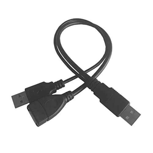 Aukson B44 USB Y Splitter Kabel 2x USB 2.0 A Stecker auf 1xUSB Buchse Splitter Ladekabel für PC/Laptop/Externe Festplatten 30cm von Aukson