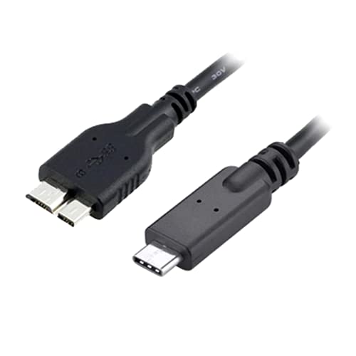 Aukson B48 USB-C auf Micro-B Kabel Ladekabel– USB 3.1 Typ C auf USB 3.0 Micro B, 30cm, Superschnelle Datenübertragung bis zu 5Gbps, Ideal für Festplatten, Smartphones, Tablets von Aukson