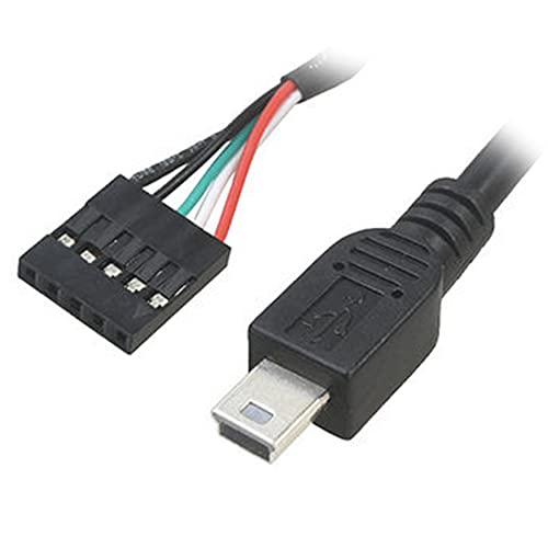 Aukson D56 Pinheader 5-polig auf USB Mini Kabel, 50 cm – Mini USB 5-Pin Stecker auf 1 x 5-Pin Buchse, Ideal für PCB Motherboard Verbindung von Aukson