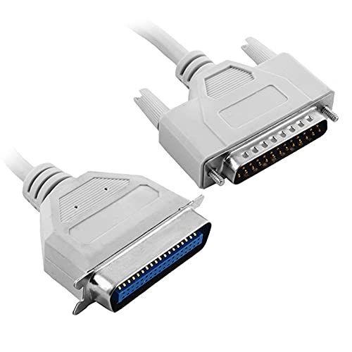 Aukson M38C 3m Parallel Druckerkabel DB25 25pin auf CN36 36pin IEEE 1284, D-Sub 25 zu CN36 36pin Stecker-Kabel für Parallel-Drucker von Aukson