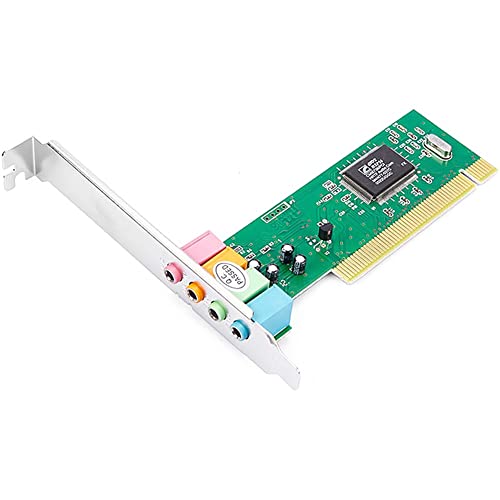 B34C PCI Soundkarte für PC, Intern 5.1 Kanal Audio Soundkarte mit Dolby Digital Surround, Gameport, 4-Kanal-Support von Aukson