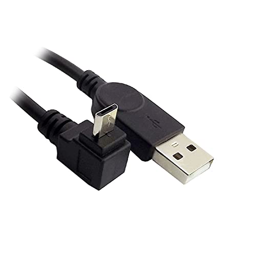 Q36 USB 2.0 Anschlusskabel Universal, USB 2.0 A-Stecker auf Micro B Stecker nach unten 90 Grad abgewinklet, Kabellänge: 30cm von Aukson