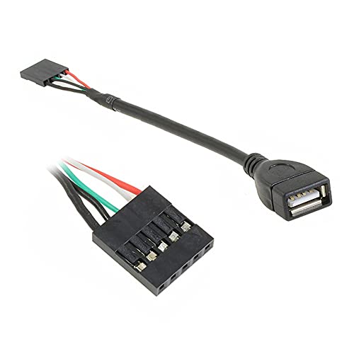 Aukson M31 USB Kabel Adapter 5 pin Header Buchse auf USB Buchse 2.0 PC Mainboard USB Pinheader Buchse > USB-A 1 x Buchse 20 cm von Aukson