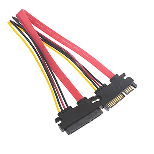 Aukson P29 SATA 7+15 Pin Stecker auf Buchse Daten Netzkabel Verlängerung SATA 22pin (7 + 15) Männlich Zu Weiblich Daten und Strom Combo Verlängerungskabel 50cm von Aukson