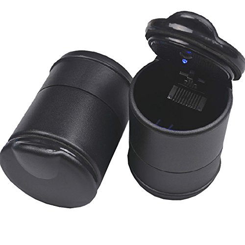 Q63C Autoaschenbecher mit LED Beleuchtung und Gluttöter – Passend für Getränkehalter – 10x7x7cm, Ideal für Auto, Haus, Boot oder Garten Q63C Autoaschenbecher mit LED Beleuchtung und Gluttöter – Passend für Getränkehalter – 10x7x7cm, Ideal für Auto, Haus, Boot oder Garten von Aukson